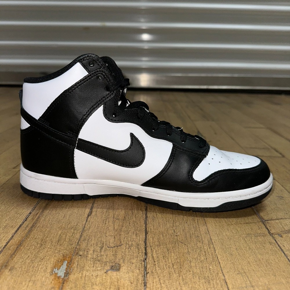 Nike Dunk High Panda Sneakers Men's Size 8.5 Black White Comfort Lace Up Walking - Picture 8 of 12